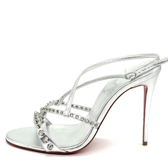 Christian Louboutin TATOOSHKA SPIKES 100 Strappy Sandals Heels Shoes - Picture 4 of 15